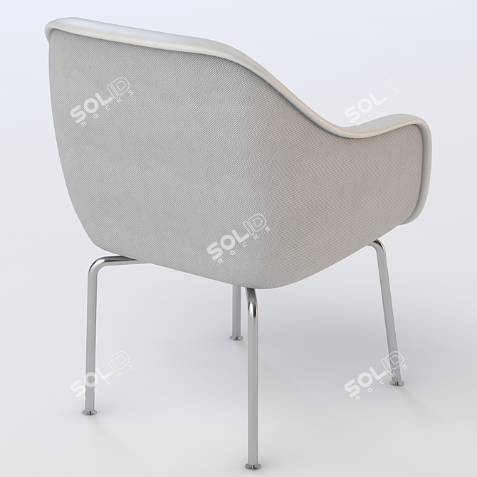 Modern Bumper Side Chair: 3D Model 3D model image 3
