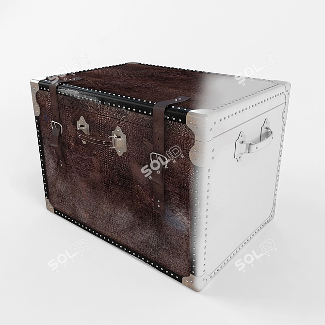 Vintage Treasure Chest 3D model image 3