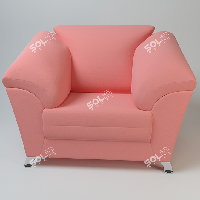 Modern Amatis Armchair | Comfortable & Stylish 3D model image 1