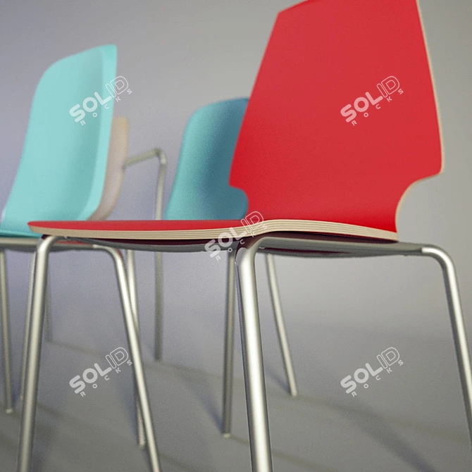 Set of 3 Chairs: Vilmar, Sven-Bertil, Lif-Arne 3D model image 3