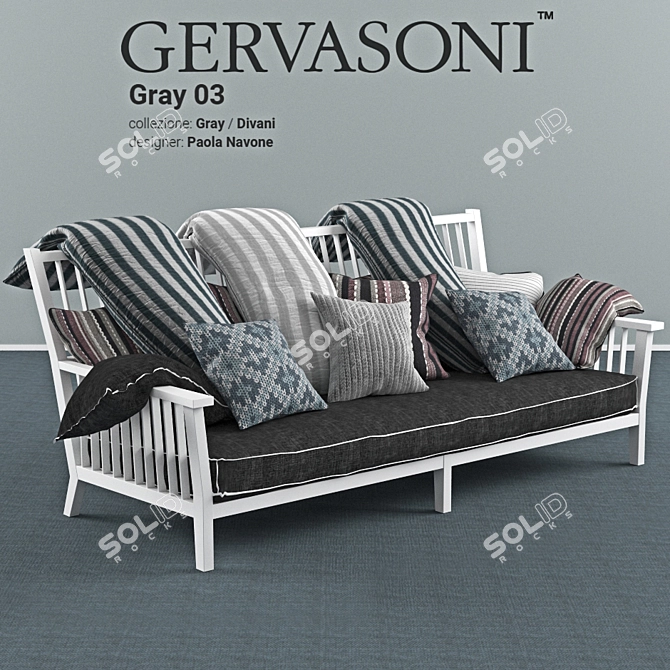 Gervasoni Gray 03 Divani: Sleek Italian Design 3D model image 1