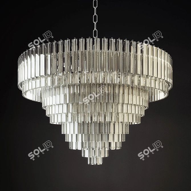 Italian Elegance: Paralume Marina Chandelier 3D model image 1