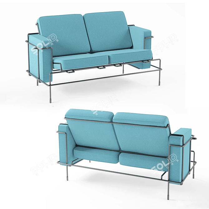 Modern Traffic Sofa: BerconMaps & V-ray 3.2 3D model image 1
