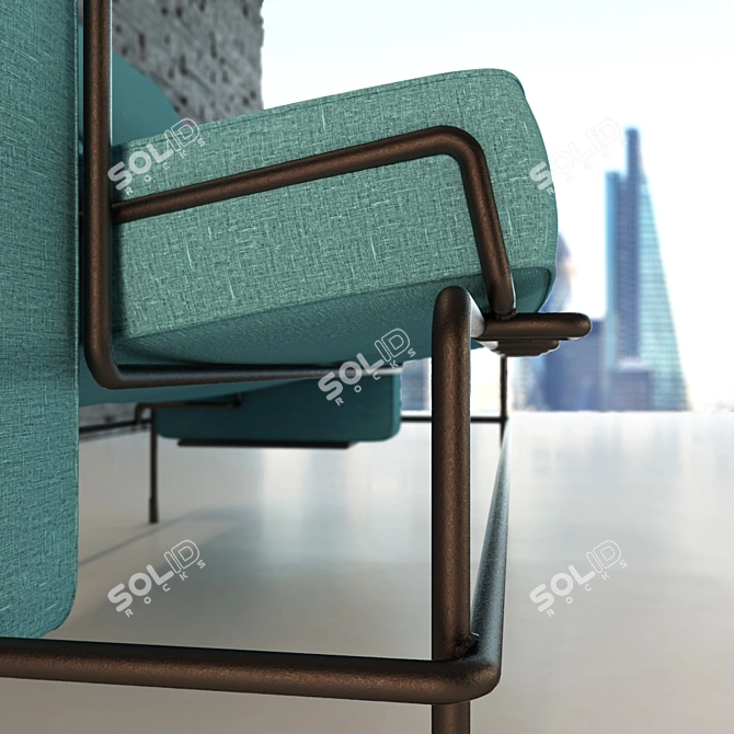 Modern Traffic Sofa: BerconMaps & V-ray 3.2 3D model image 3