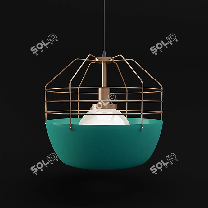 HANDLE Studio Plastic Ceiling Lamp 3D model image 1