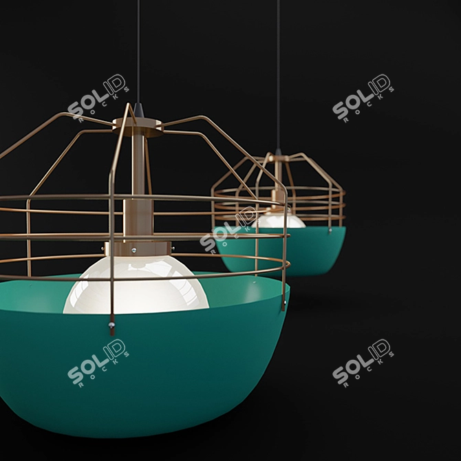 HANDLE Studio Plastic Ceiling Lamp 3D model image 2