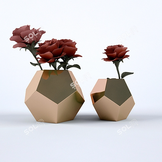 Eternal Blooms: Majestic Rose Decoration 3D model image 1