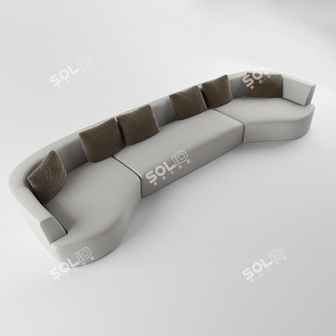 Sleek Modern VIOSKI Sofa 3D model image 1