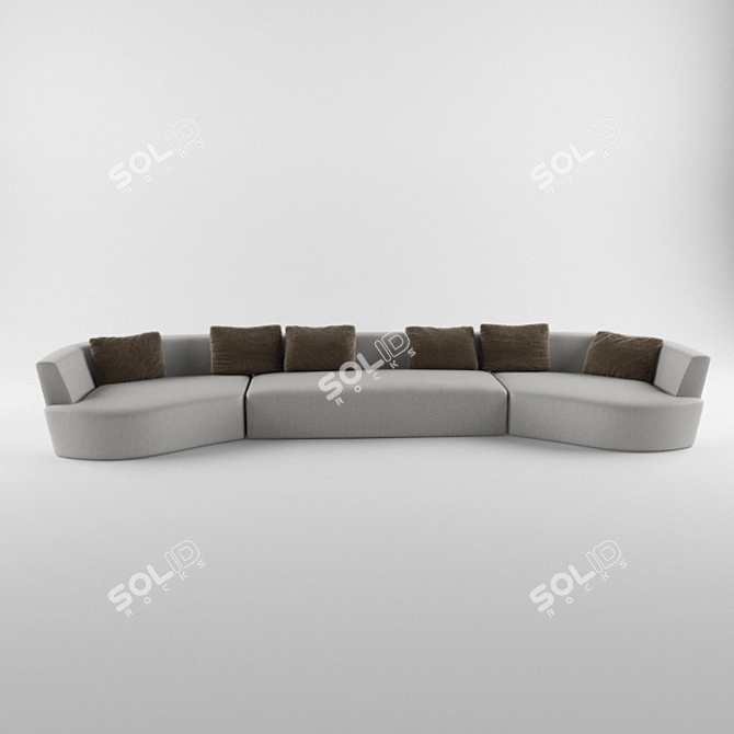 Sleek Modern VIOSKI Sofa 3D model image 2