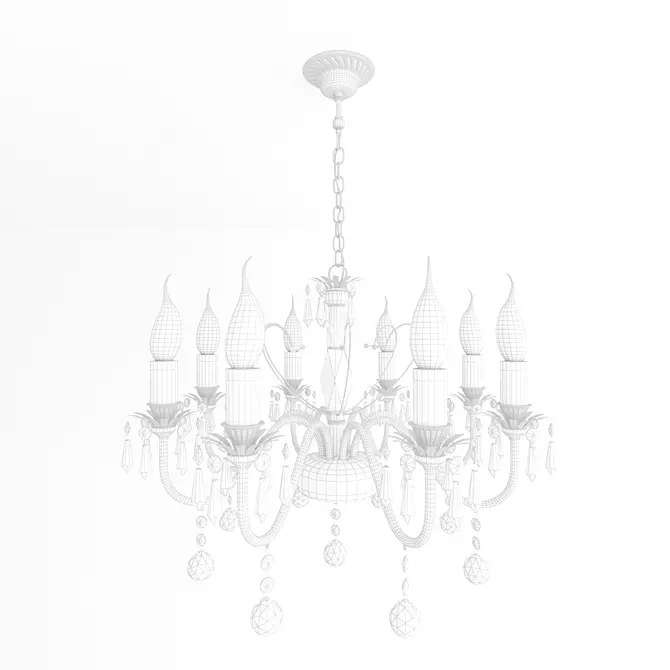 Pearlescent Barcelona Chandelier 3D model image 2