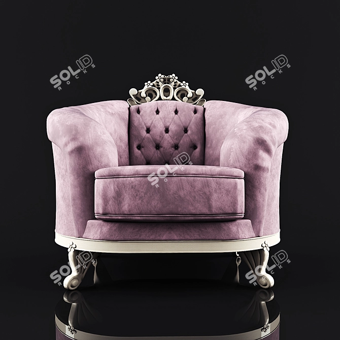 Elegant Ducale Armchair by Mobil Piu 3D model image 1