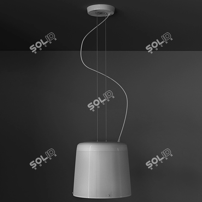 Sleek Black Pendant Lamp: Vipp526 3D model image 3