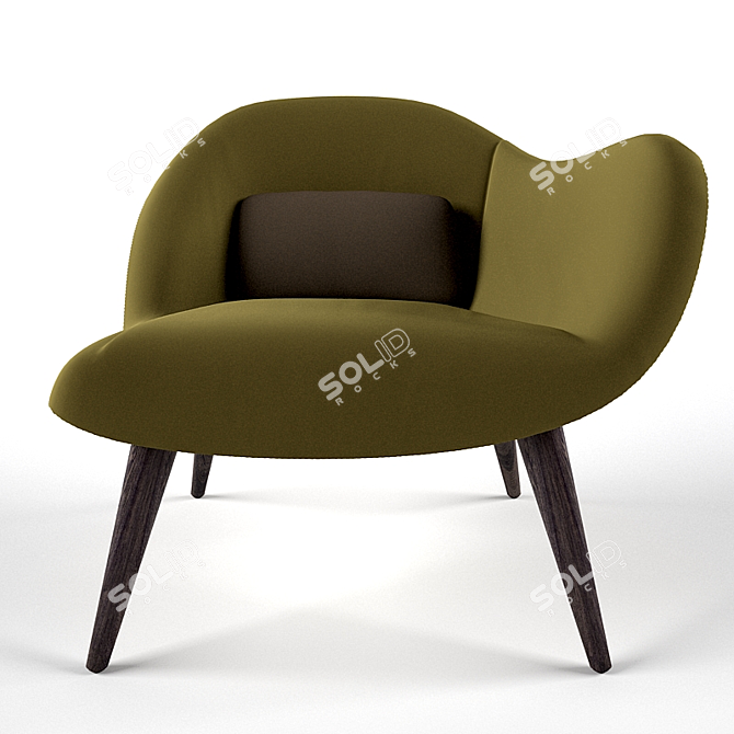 Sleek and Stylish: Poliform Mad Chair 3D model image 1