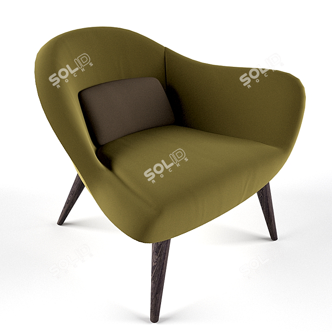 Sleek and Stylish: Poliform Mad Chair 3D model image 2