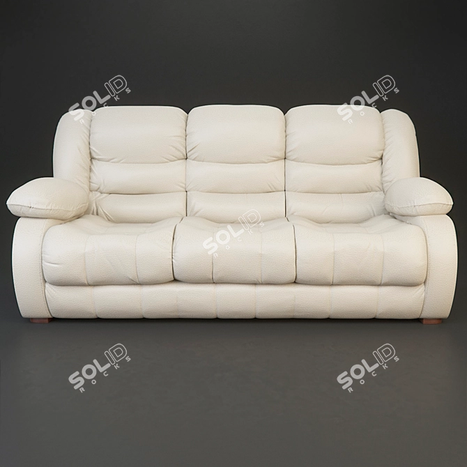 Silvio Fabric Three Seater Sofa 3D model image 3