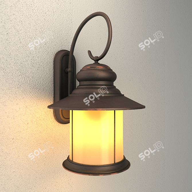 Elegance Illuminated Wall Lamp 3D model image 1