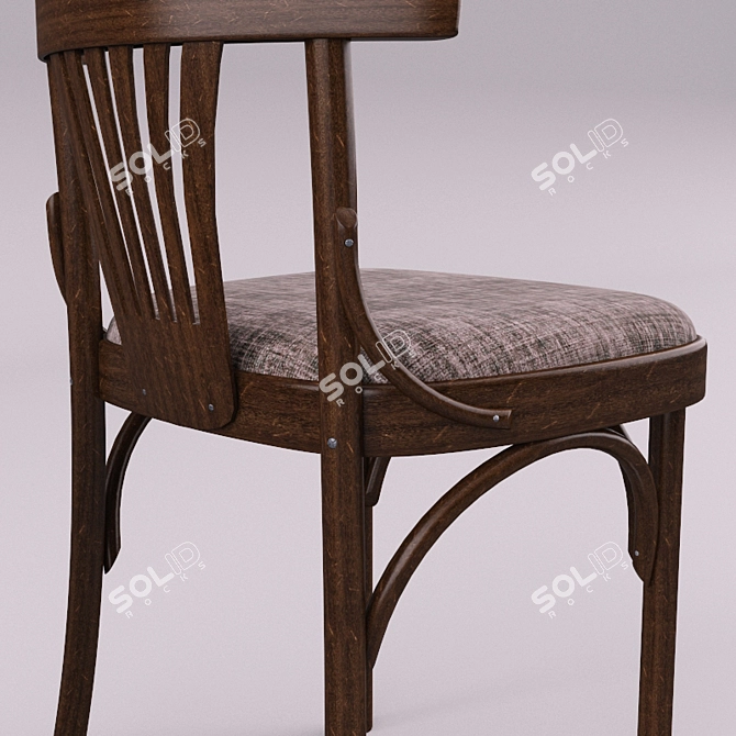 Classic Viennese Chair - Elegant and Timeless 3D model image 2