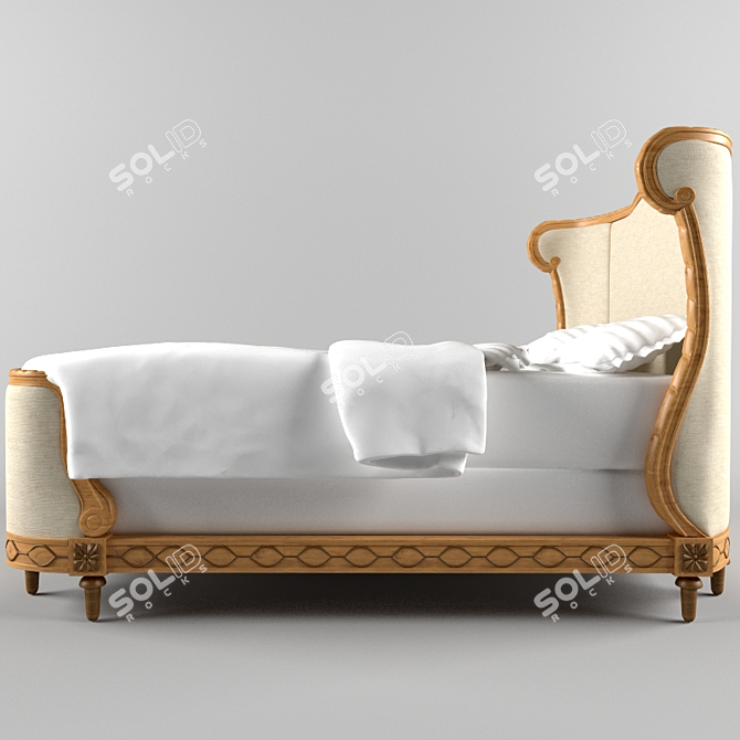 Elegant RH Josephine Bed 3D model image 2