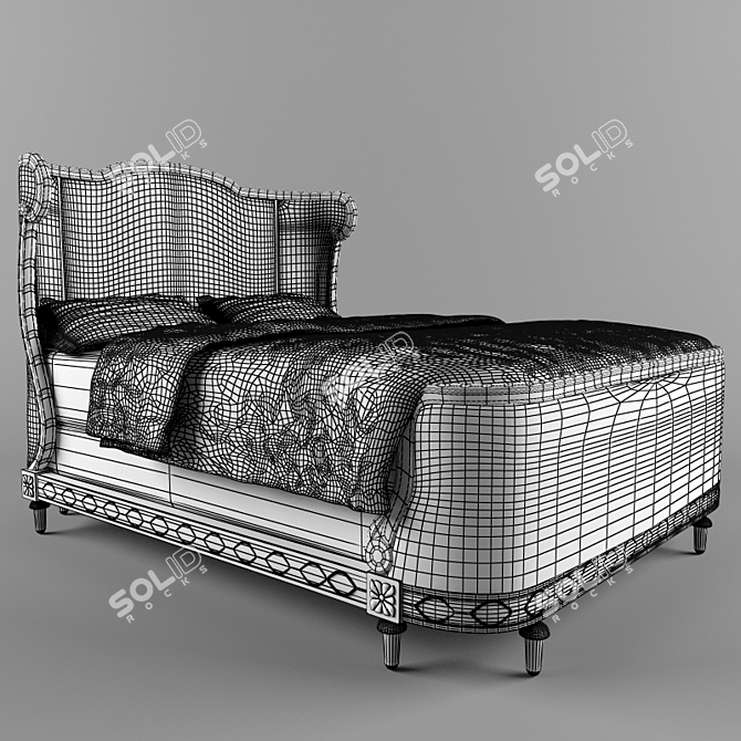 Elegant RH Josephine Bed 3D model image 3