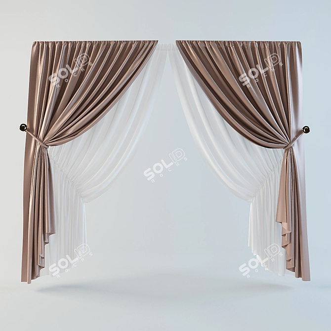 Pickup Curtains and Blinds 3D model image 1