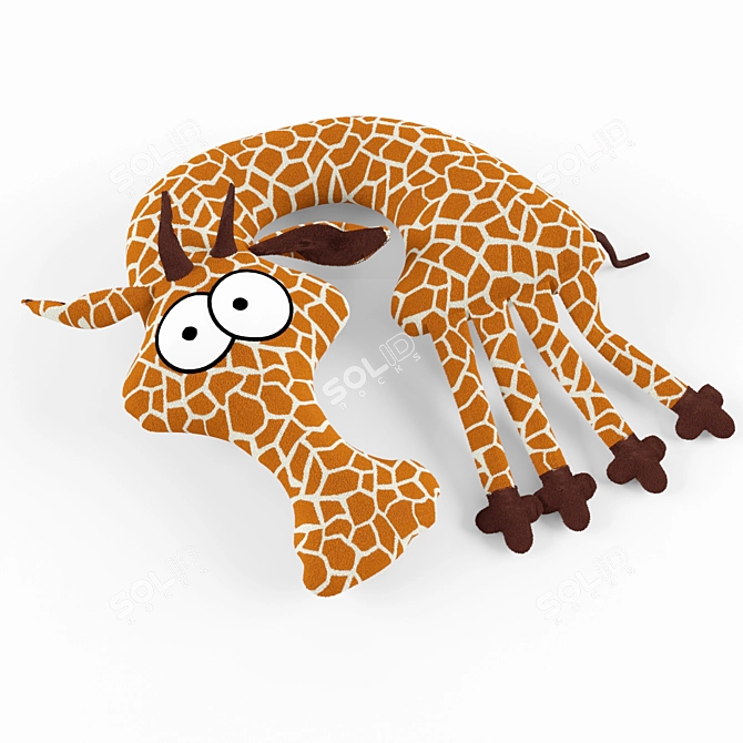 Cute Giraffe Plush Toy 3D model image 1