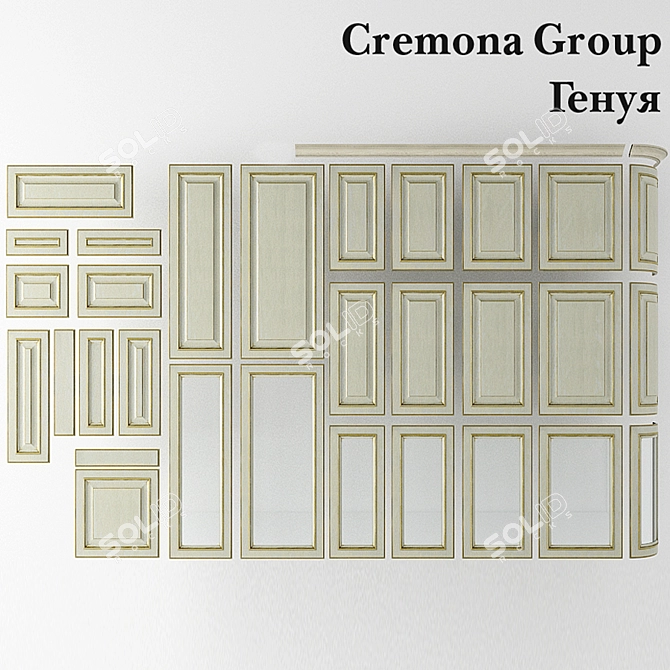 Cremona Genoa - High-Quality Facade 3D model image 1