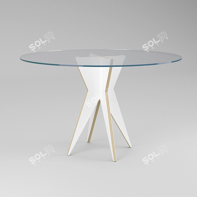 Scandinavian Style Dining Table 3D model image 1