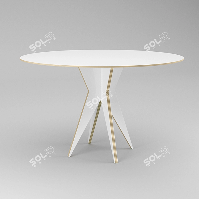 Scandinavian Style Dining Table 3D model image 3