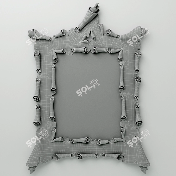 Euginio Chirico Carved Mirror Frame 3D model image 2