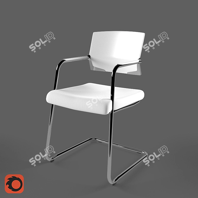 Sleek Modern Chair 3D model image 1