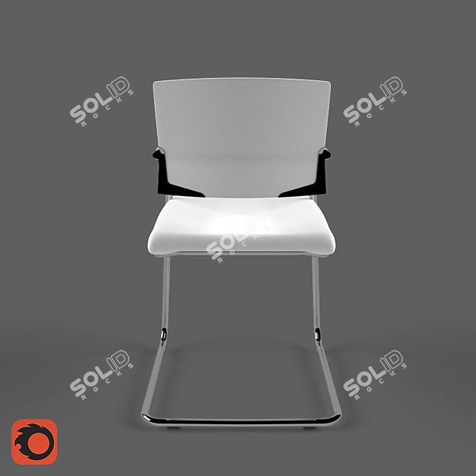 Sleek Modern Chair 3D model image 3