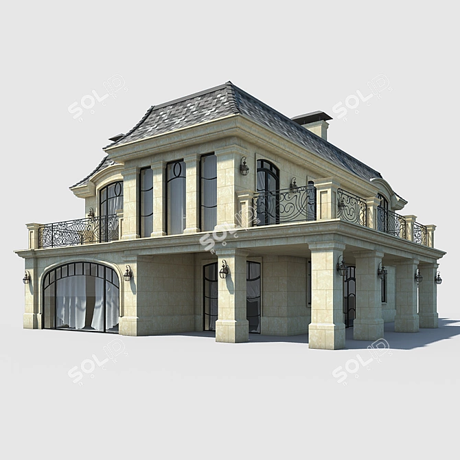 Spacious Private House 3D model image 1