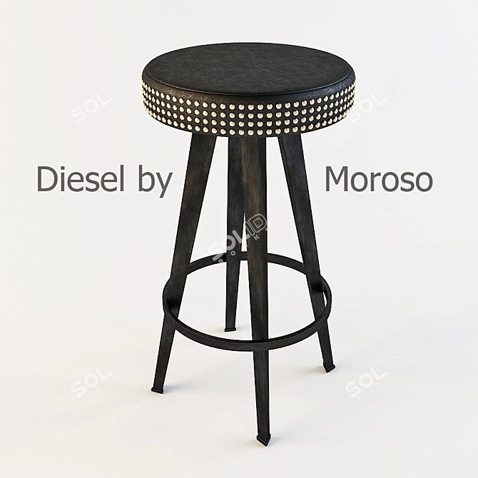 Urban Elegance: Diesel Bar Stool 3D model image 2