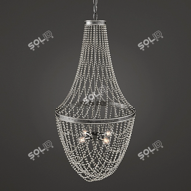 Title translation: "4-Light Chandelier with Metal Beads"
Unique title suggestion: Elegant Gwyneth Metal Bead Chandelier 3D model image 1