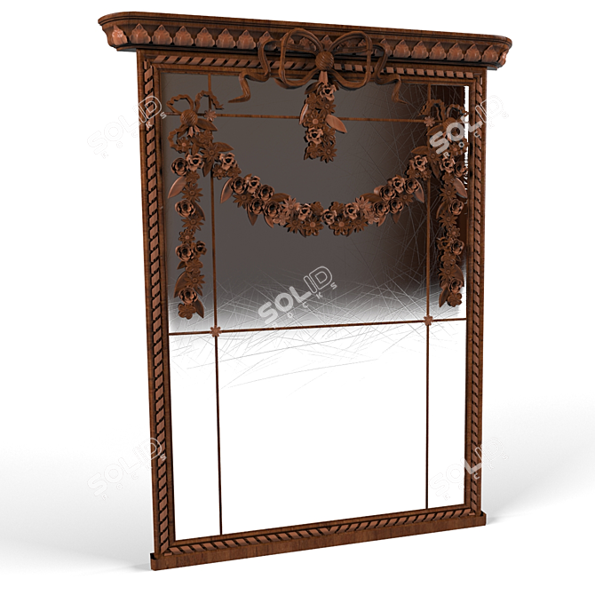 Classic Mirror: Unwrap UVW design 3D model image 2