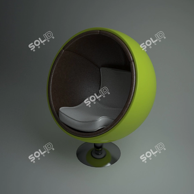 Elevate Your Interior with the Split Ball Chair 3D model image 2