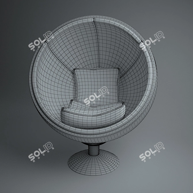 Elevate Your Interior with the Split Ball Chair 3D model image 3