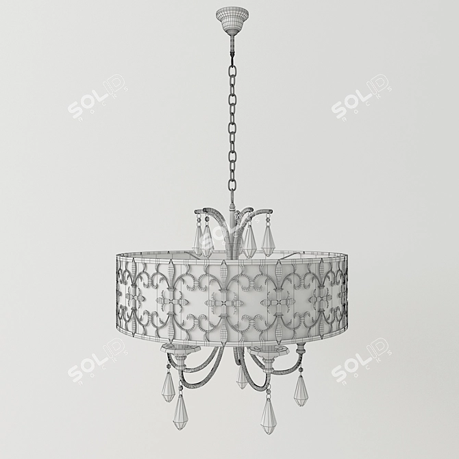 Classic Parola Chandelier - Odeon Light 3D model image 2