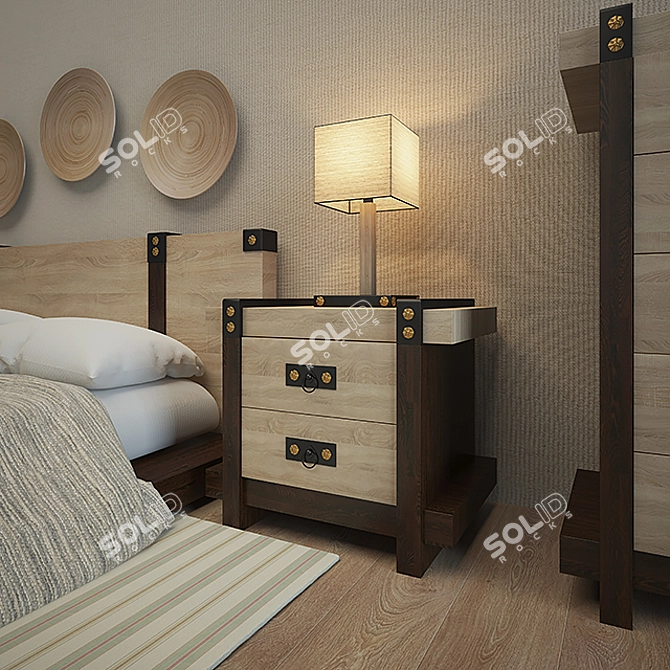 Dreamy Slumber: Bedroom Furniture Set 3D model image 2