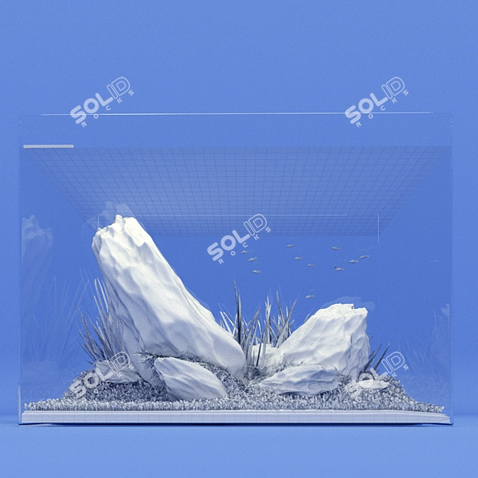 Serene Nature Aquascape 3D model image 3