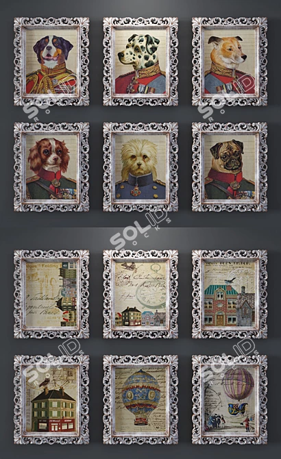 Vintage Reproduction Set: "Madeleine 3D model image 2