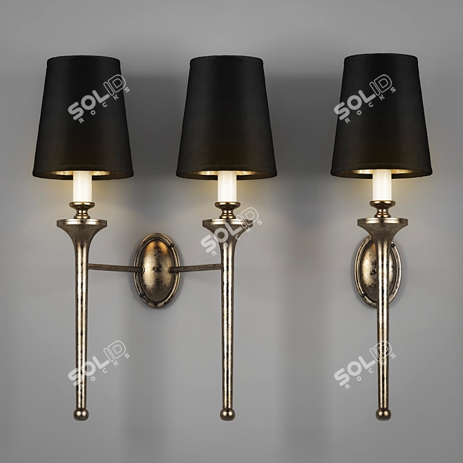 Twin Grosvenor Wall Lights 3D model image 1