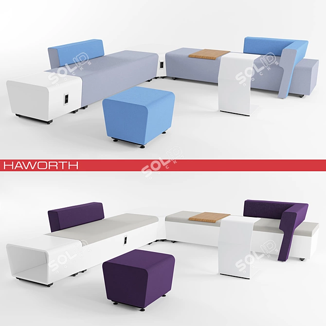 Haworth LTB Collection: Meticulously Crafted Furniture 3D model image 1