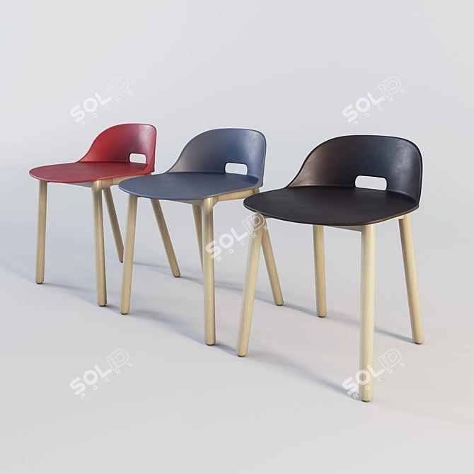 Sleek & Stylish Alfi Chair 3D model image 2