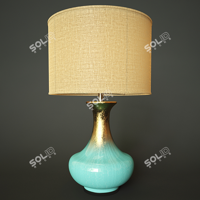 Mediterranean Glaze Table Lamp 3D model image 1