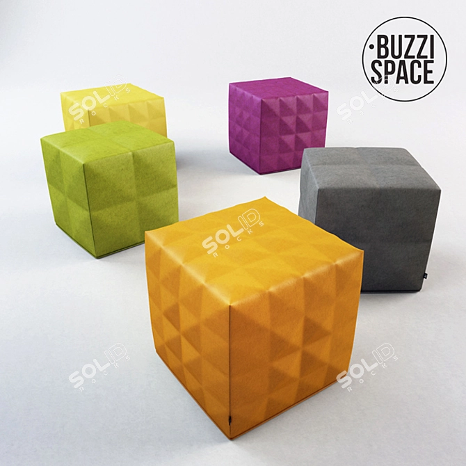 BuzziCube 3D: Fashionable and Functional Pouf 3D model image 1