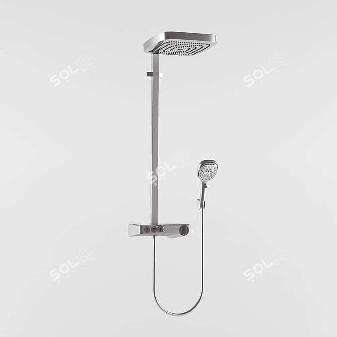 Sleek Raindance Showerhead 3D model image 1