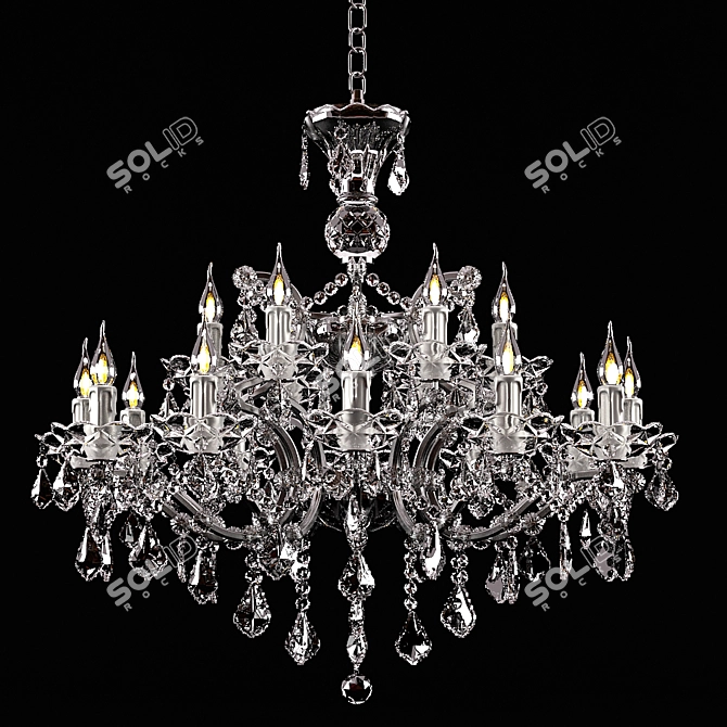 Captivating Crystal Chandelier: Timothy Oulton Medium 3D model image 1