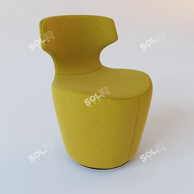 Compact Papilio Chair: Stylish and Subtle 3D model image 2