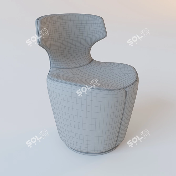 Compact Papilio Chair: Stylish and Subtle 3D model image 3